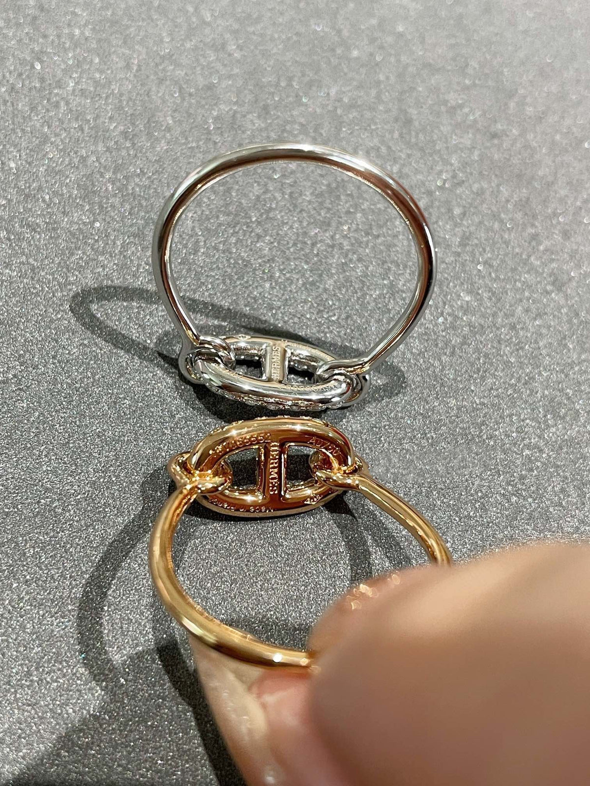 Hermes Ronde Small Cubic Zirconia Ring