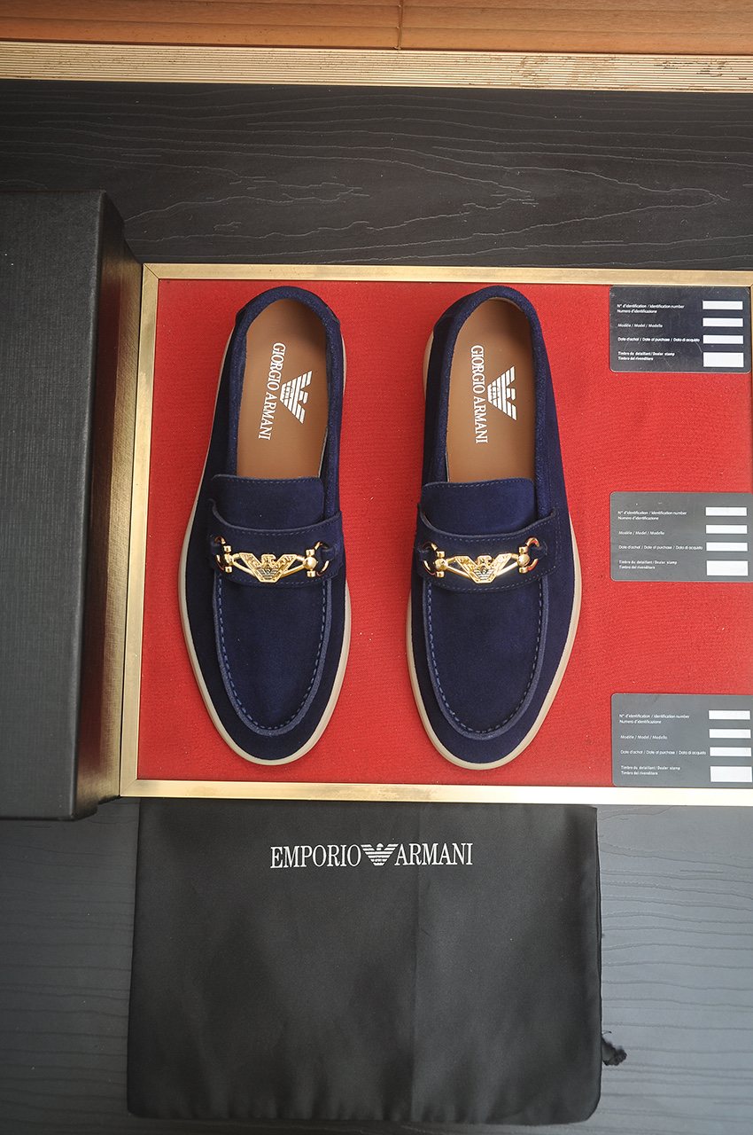 Armani Horsebit Slip-On Loafers — front