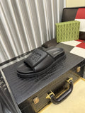Gucci Embossed Strap Slide Sandals — hero