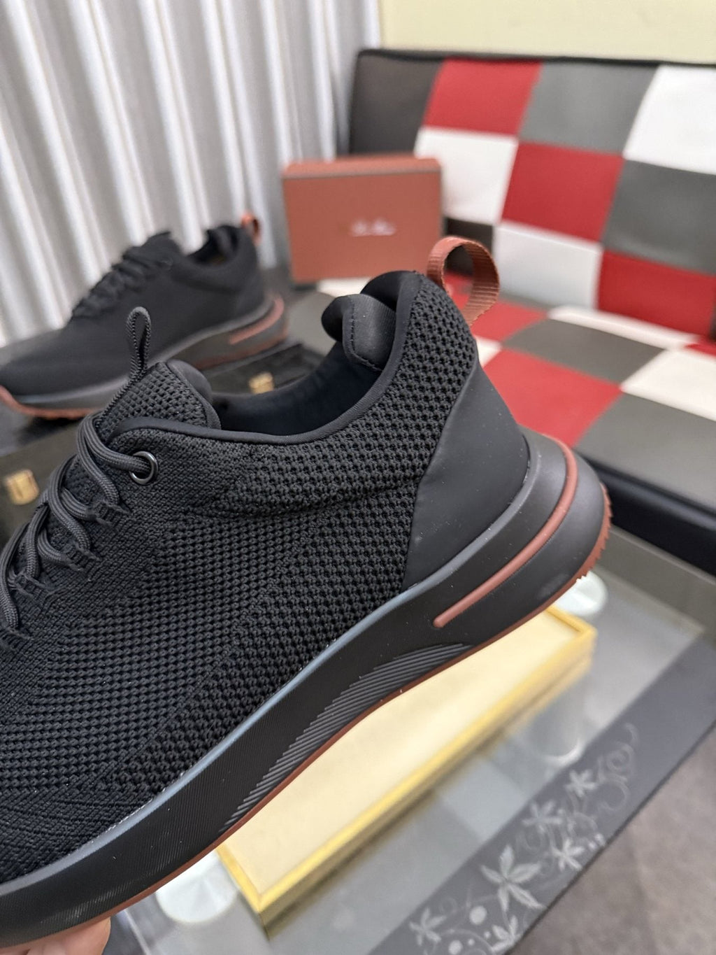 Mesh Lace-Up Low-Top Sneakers — detail