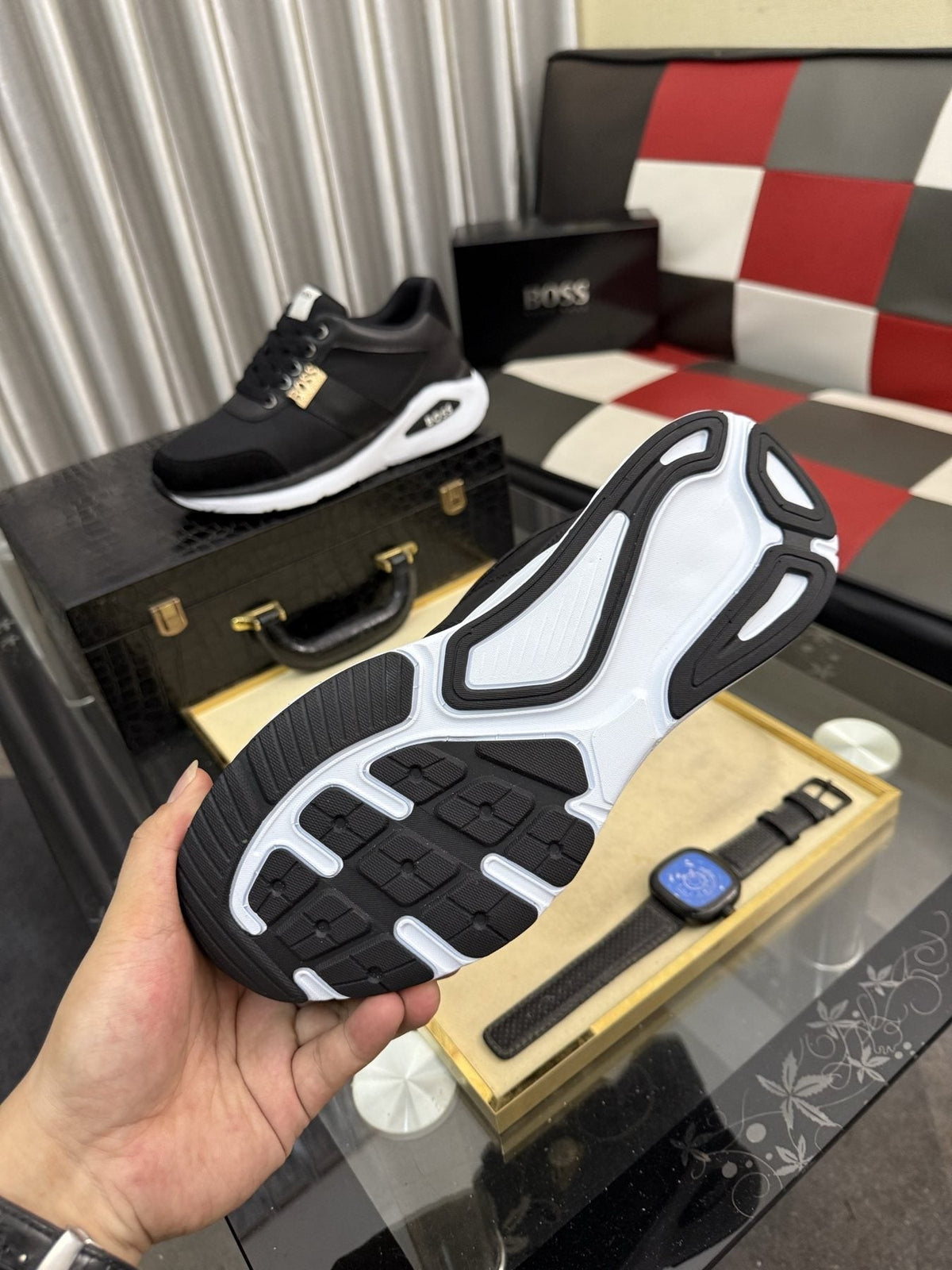 BOSS Color-Block Low-Top Sneakers — back